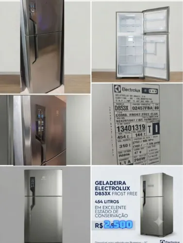 Geladeira Electrolux Inverse Frost Free 454 Litros (DB53X) - Excelente Estado