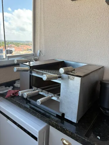 Churrasqueira Ecológica Inox Escovado Double Grill Original sem fumaça