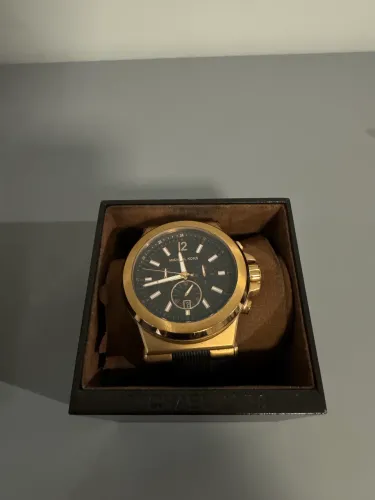Relógio Michael Kors Masculino Silicone Rose Gold