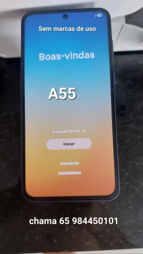 Samsung Galaxy A55 em estado de novo