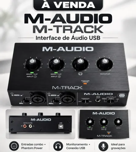 Vendo Interface de Áudio M-Audio M-Track