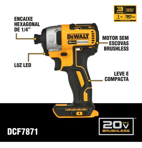DeWALT Parafusadeira de impacto 20v - ORIGINAL