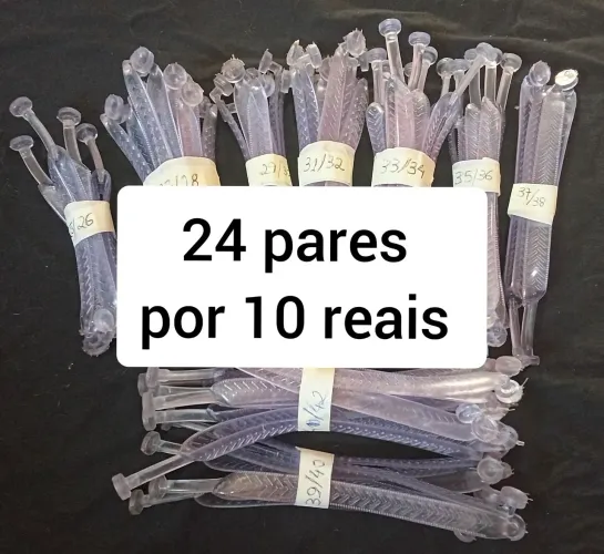 Correias para chinelos 24 pares por 10 reais
