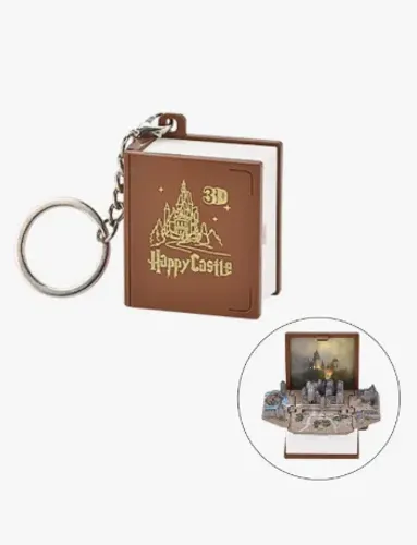 Chaveiro Mini Livro Pop Up 3D Harry Potter Castelo de Hogwarts