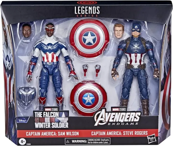 Marvel legends - pack capitão América - steve rogers & sam wilson
