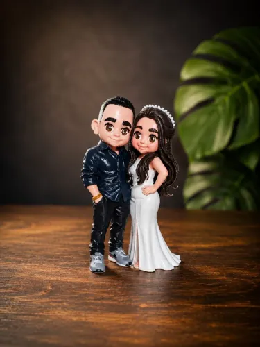 Miniatura de Casal - Impressão 3d Pintado a Mão - Miniatura Personalizado