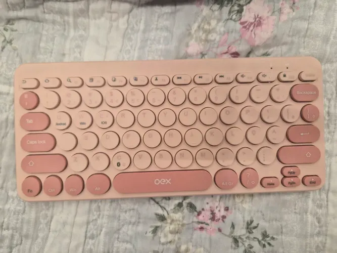 Teclado bluetooth rosa