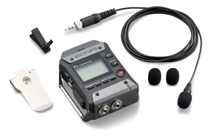 Gravador Zoom F1-lp Field Recorder Lavalier Microfone