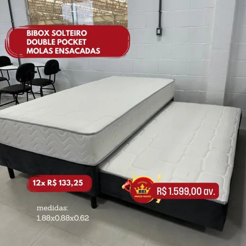 PROMOÇÃO URGENTE - Cama Bibox SOLTEIRO com Cama Auxiliar MOLAS ENSACADAS