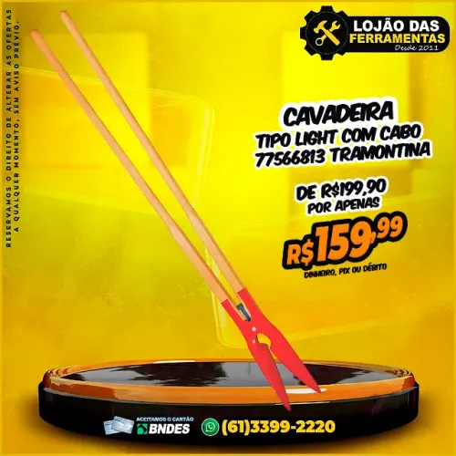 Cavadeira Tipo Light Com Cabo Tramontina