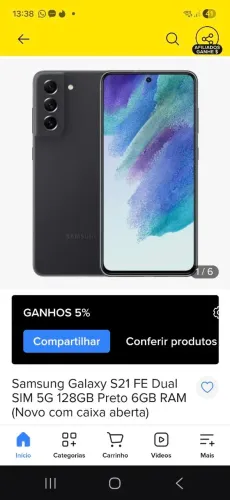 Sansumg S21 FE Novissimo c Caixa