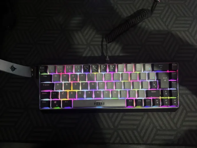 Teclado Magnetico Pichau Virgo Pro, RGB, Switch Vermelho, Preto e Cinza, PG-VRGP-CL01