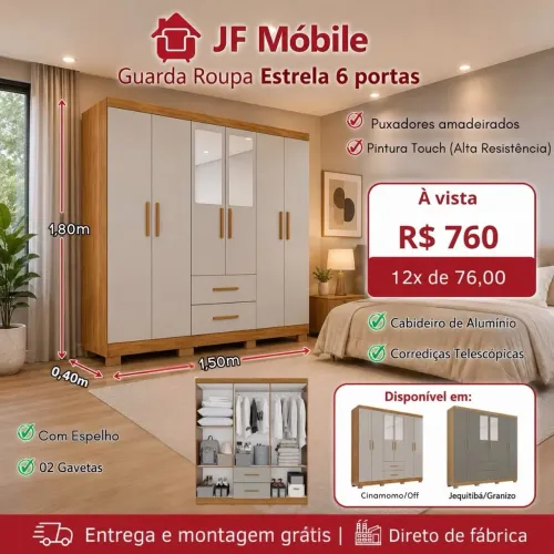 ROUPEIRO CASAL COM ESPELHO