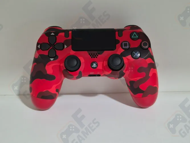 Controle PS4 Original Vermelho Camuflado Seminovo | Aceito Cartão!!!