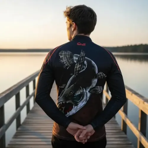 Camisa de pesca estampa peixe Traíra