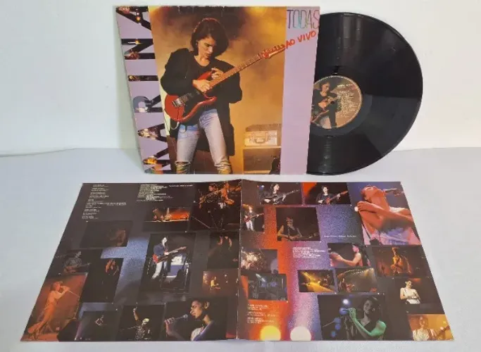 LP Disco de vinil Rock nacional MPB - Marina Lima - Ao Vivo Todas 1986