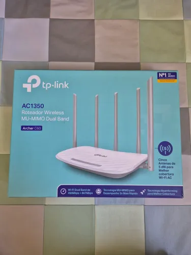 Roteador Wi-Fi TP-Link Archer C60 AC1350 Dual Band - 5 Antenas (Excelente Estado)