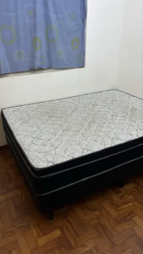 Cama Box Casal Ortobom com colchão - R$ 700