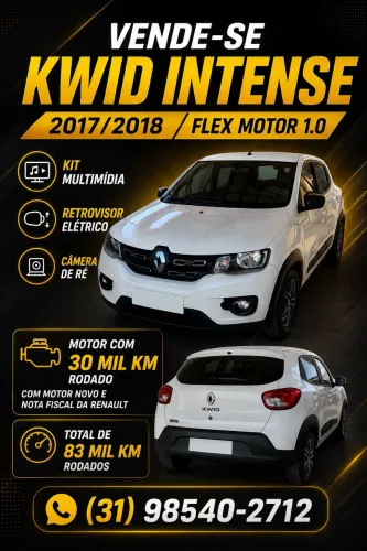 Renault Kwid Intense 1.0 Flex 12V 5P Mec. 2018