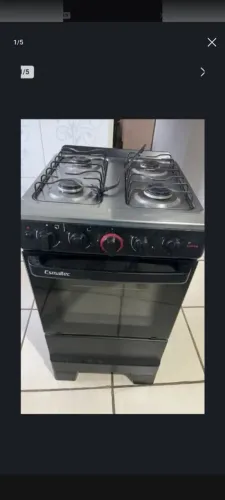 Fogão 4 bocas adaptador pra gás encanado 