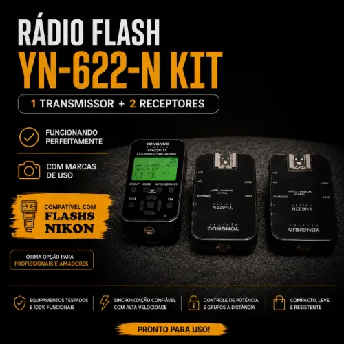 Radio Flash Sem Fio Yongnuo Yn-622-n Para Câmeras Dslr Nikon (Usado)