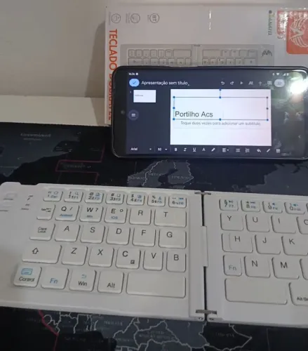 Teclado dobrável recarregável via Bluetooth  / SUPER PROMOÇÃO 