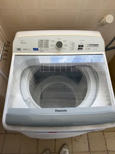 Máquina de Lavar Panasonic 16kg Branca Cesto Inox - Excelente Estado