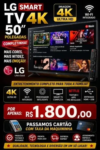 TV 4K SMART LG 50' POLEGADAS