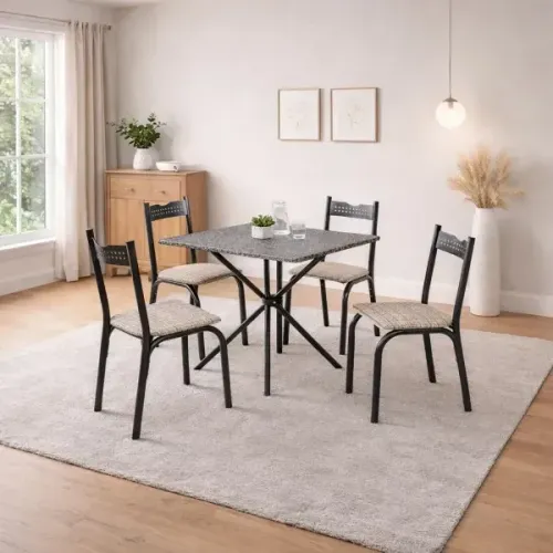 Conjunto Mesa com 4 Cadeiras para Cozinha