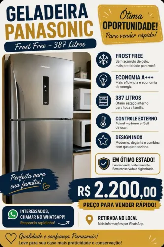 Geladeira Panasonic 387 lts