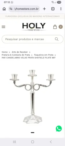 Candelabro shaffird plate