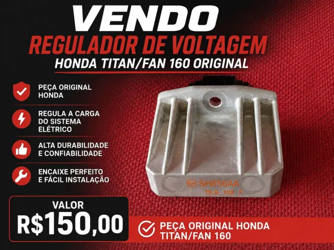 REGULADOR DE VOLTAGEM HONDA TITAN/FAN 160 ORIGINAL 