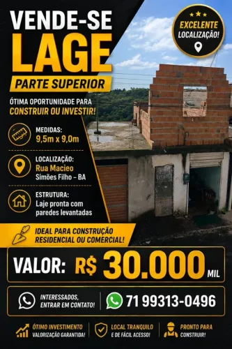 Laje com 9 , 5 x 9,0
