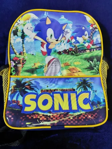 Mochila Infantil Sonic Brinxe Camiseta NOVA Sonic tam 4