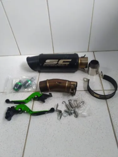 Kit Kawasaki Z400 - Escapamento, Manete e Peso Guidão
