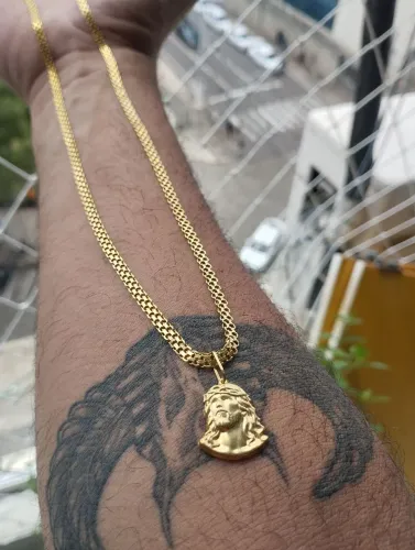 Cordão de prata banhada a ouro 