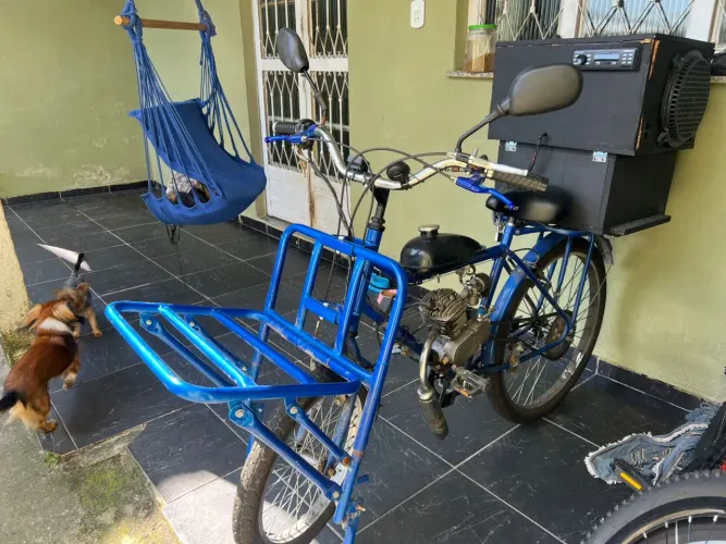Bicicleta de carga motorizada e com som 