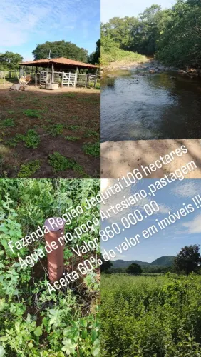 Saída pirapora fazendinha 106 Hectares /Aceita 60% do valor em imóveis !!