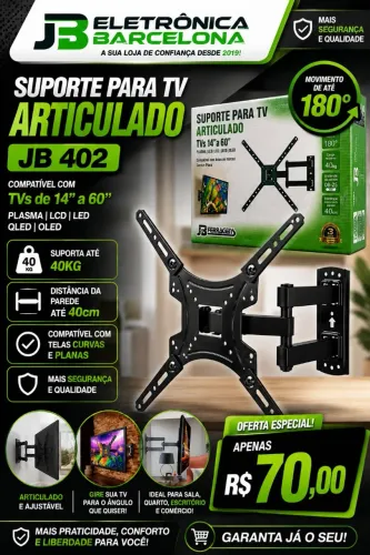 Suporte para TV Tri Articulado 14" a 60" Polegadas