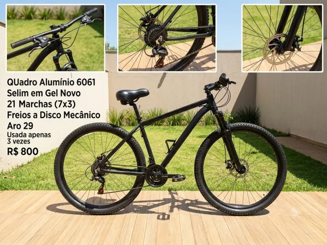 VENDO BICICLETA T-FORCE ARO 29 - PRATICAMENTE NOVA!
