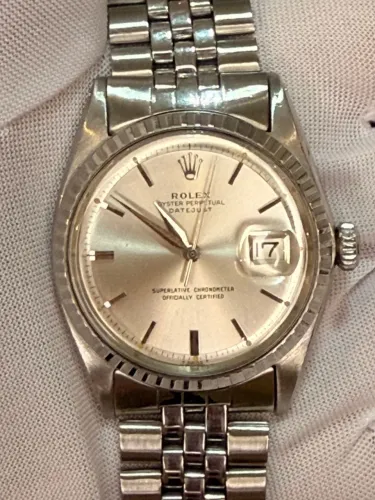 Rolex Datejust 1603 Vintage 36mm Aço Inox | Mostrador Silver | Pulseira Jubilee | Ano 198