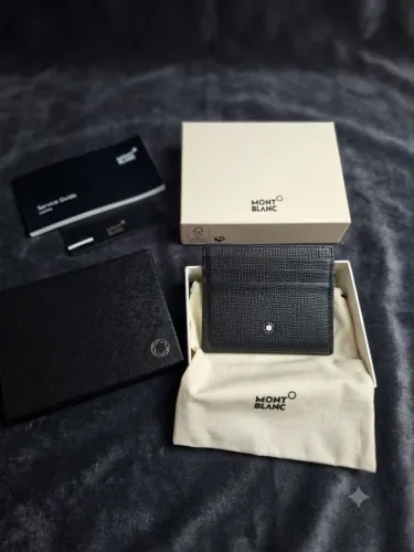 Porta-Cartões Montblanc em Couro ? Seminovo, Kit Completo com Caixa e Dustbag
