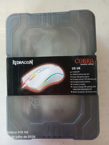 Mouse gamer Redragon Rgb - Lunar white