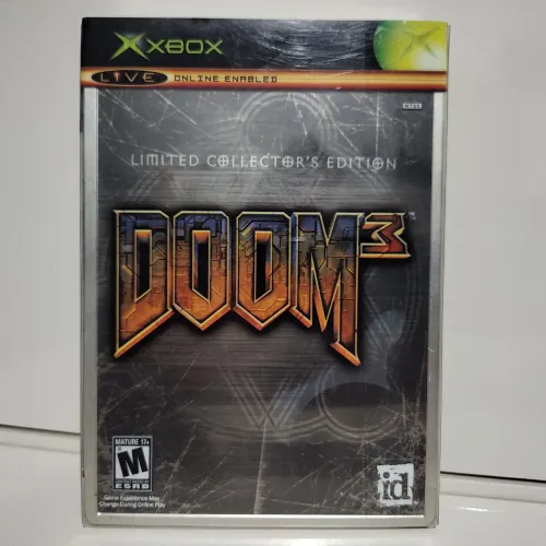 Doom 3 Limited Collector's Edition Xbox Clássico Steelbook Completo Raro Mídia Física