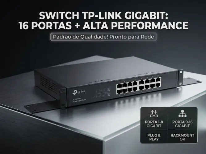 Switch TP-Link 16 Portas Gigabit (TL-SG1016D)