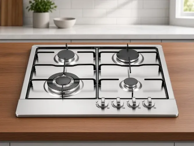 Cooktop 4 Bocas Tripla Chama Aço Inox (NOVO A PRONTA ENTREGA)