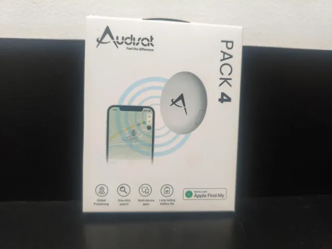 Localizador Audisat Smart Tag Pack 4 com Bluetooth - Branco (4 UNIDADES)