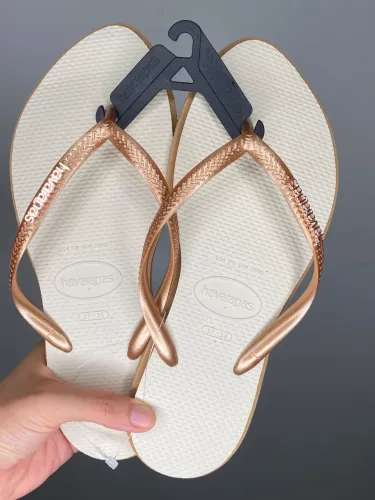 Sandália Havaiana slim point Rose Gold