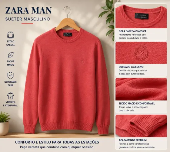 Suéter Zara Man - Eur M