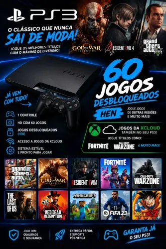 playstantion 3 slim desbloqueado com xcloud